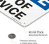SmartSign-U9-2382-NA "Notice - Out Of Service" Sign | Aluminum 7" x 10", Black/Blue on White