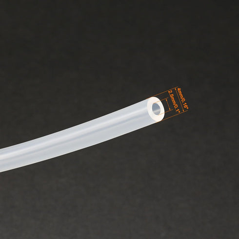 uxcell Flexible Silicone Tube 2.5mm ID x 4mm OD 3.3' Transparent Water Air Hose Pipe for Pump Transfer