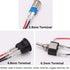 mxuteuk 30 Pcs Quick Splice 2.8/4.8/6.4mm Spade Crimp Terminal Block with Insulating Sleeve and Wire