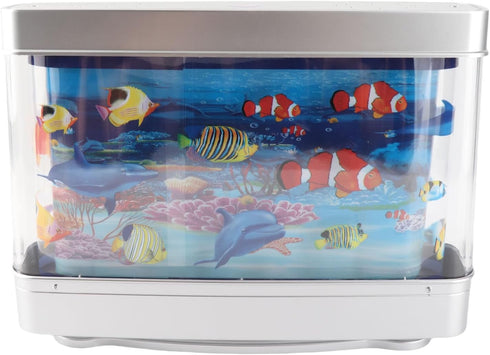 LiebeWH Artificial Aquarium Night Light with Mini Fake Fish Tank Lamp USB Powered Desk Decor for Kids Baby Sensory Play