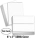 Set 5" 7", 100 lb 100 Pack Hamilco White Cardstock Paper with Envelope x Cover, Blank Index, Flash & Greeting Cards