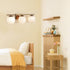 lxrnqcey 3-Light Bathroom Light Fixtures, Brushed Gold Vanity Light with Globe Milk Glass Shade, Modern Wall Sconces