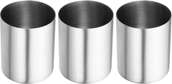PATIKIL Pencil Holder - 3 Pack Stainless Steel Pen Holders for Desk Accessories, Makeup Brush Organizer, Silver