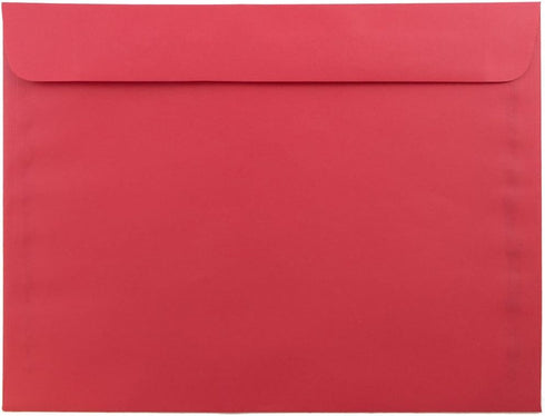 JAM PAPER 9 x 12 Colored Recycled Booklet Envelopes - Red (50/Pack)