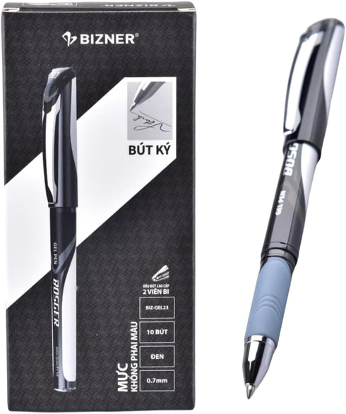 High Grade Gel Pens, 10 Count Pack, Black Ink, 0.7mm Fine Point, Quick Smooth Writing, Gel Ink Pens