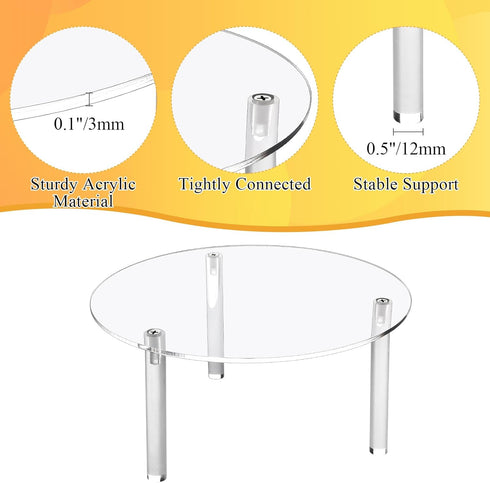Aemygo 4 7.9" Pcs Drink Dispenser Stand, Acrylic Water Dispenser And Beverage Dispenser Stand, Clear Acrylic Stands