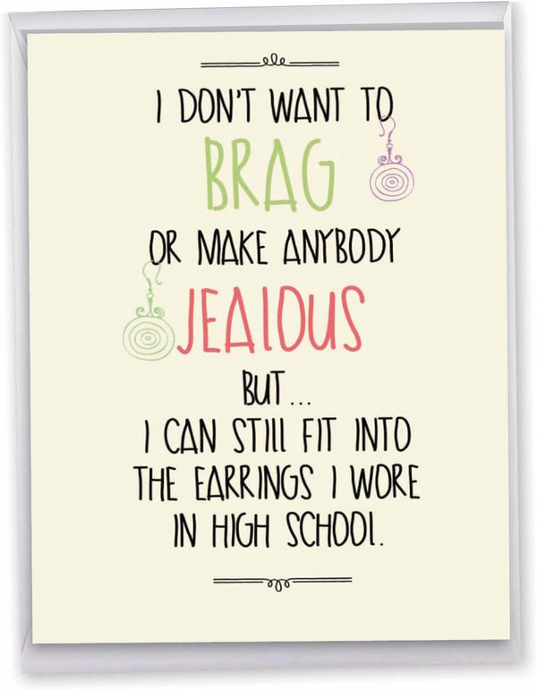 NobleWorks Jumbo Funny Birthday Greeting Card 8.5 x 11 Inch with Envelope (1 Pack) - Oversize Jumbo Bday High School