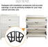 Kodrily 4Pcs 22Pcs 2 Hinges for Shoe Racks, ABS Shoe Cabinet Hinge Replacement with Accessories, Shoe Rack Hardware