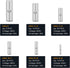 Nilight 100PCS Non Insulated Butt Connectors Kit AWG 24-8 Uninsulated Crimp Butt Connectors for Motorcycle