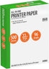 KIUHSFE All-in-One Printer Paper, 8.5 x 11, 96 Bright, 22 lb, 500 Sheets,