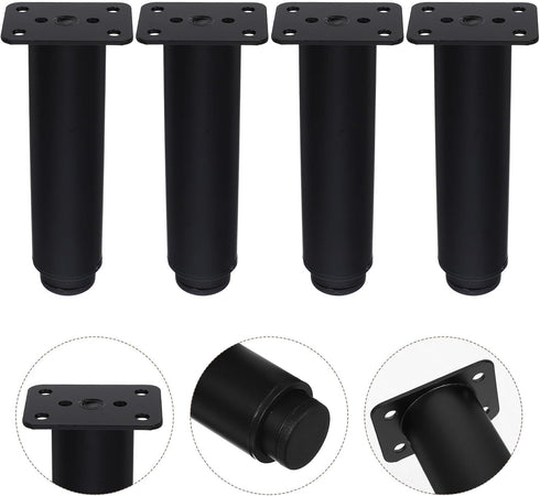 4pcs 15-25cm OSALADI Adjustable Metal Sofa Legs Replacement, Extendable Furniture Legs for Bed Frame, Cabinet, Tv