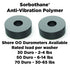 Isolate It Sorbothane Vibration Isolation Washer 70 Duro, 0.5" ID - 1.5" OD - 0.5" Thick, 4 Pack