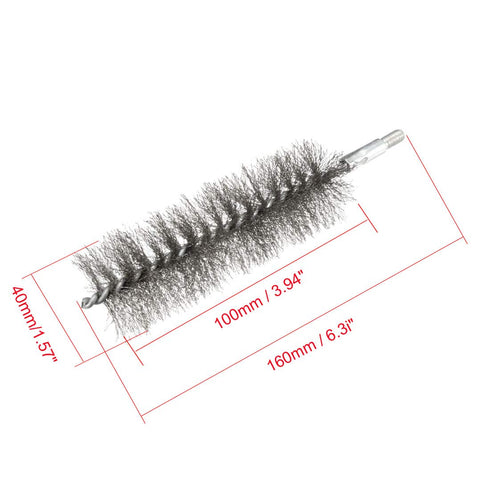 uxcell M6 Stainless Steel Wire Tube Cleaning Brush, 40mm Diameter, 2pcs