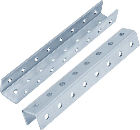 2 PCS 15-3/8" U Shaped Strut Connector Bracket, 6 Gauge Metal Joiner Support for 1/2" Bolt in 1-5/8" Channel, Steel