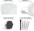 TOWON Small Glass Dry Erase Board - 8x6 Inches Desk White Board with Mini Easel Pad Set for Office, Home, School