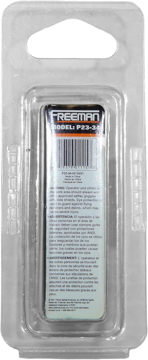 Freeman P23-34 23-Gauge 3/4" Glue Collated Headless Micro Pins, 2000 Count