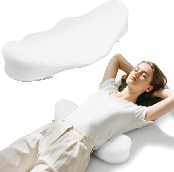 SMDR Ergonomic Lumbar Support Pillow, Dual-Wing Memory Foam Back Cushion for Lower Back