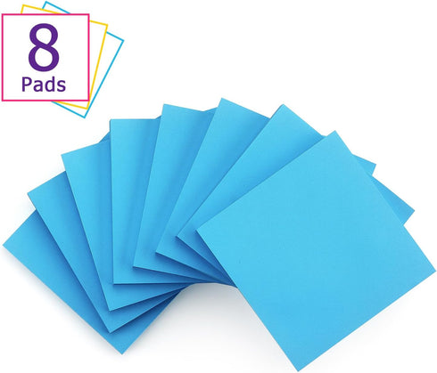 Sticky Notes 3x3 Self-Stick Notes, 8 Pads of Bright Colors (80 Sheets/Pad)