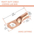 10pcs 4 AWG-3/8” (M10) Ring Terminals, Heavy Duty Copper Wire Lugs Battery Cable Terminal Connectors