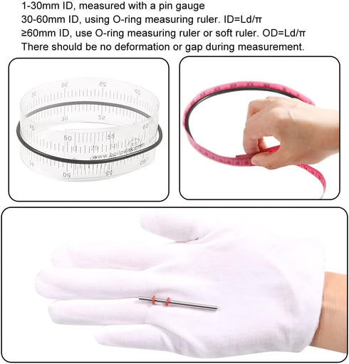 uxcell Nitrile Rubber O-Rings, 57mm OD, 51mm ID, 3mm Width, Metric Sealing Gasket, Pack of 10