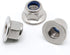 M6-1.0 Flange Nylon Insert Lock Nuts - Flanged Locknuts, Stainless Steel 18-8, 25 PCS