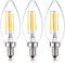 12 Volt LED Candelabra Bulbs E12, 40 Watt Replacement Soft White 3000K, Low Voltage 12V 24V, 3 Pack