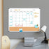 Upgraded Monthly Calendar Dry Erase White Board & Cork Bulletin Board, 17.7" x 23.6" Aluminum Frame