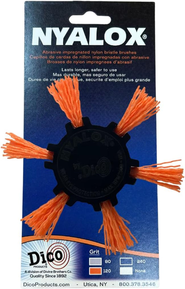 Dico Nyalox Flap Brush 4-Inch Orange 120 Grit, 541-782-4