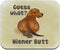 Guess What Wiener Dog Butt - Dachshund Funny Low Profile Thin Rubber Mouse Pad