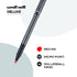 Uniball Deluxe Red Rollerball Pens, 0.5mm Micro Point, Pack of 12