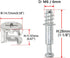 Flyshop 10 Sets Self-Tapping Furniture Cabinet Connector Fittings #261 (15 x 12mm) Cam Lock with M6 Threaded Dowel