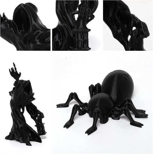PLA Filament 1.75mm, 3D Printing High Speed, 1kg*4 Bundle Cardboard Spool, Black+White 4Pack