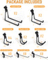 INCLY 36 Pack Heavy Duty Slatwall Hooks, Black Slatwall Panel Accessories for Garages, Retail Stores