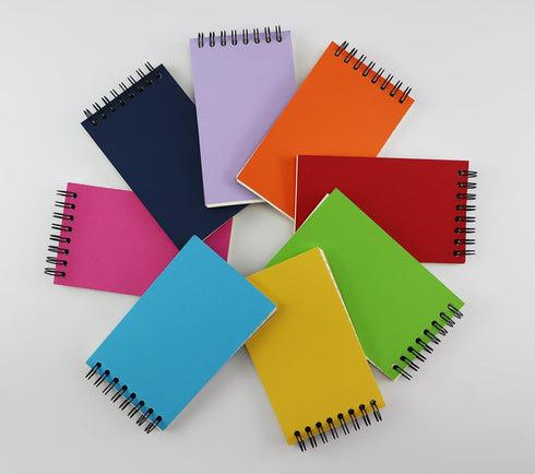 Small Spiral Notebook Set of 16, Mini 3x5 Pocket Notebooks, 60 Sheets Per Notepad, Memo Pads for Work, Home, Office,