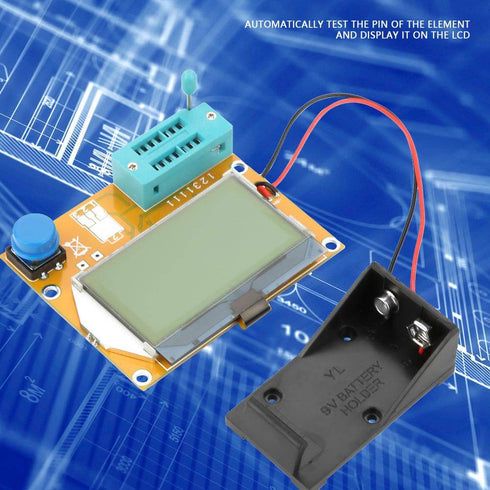 ESR Capacitor Meter, Walfront LCD Graphical Multifunction Tester for Transistor, Resistor, Inductor, Capacitor