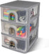 Desktop Storage Drawers, 3 Drawers Organizer for Crafts and Office Supplies, Clear Plastic