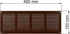 Vent Systems 16" x 6'' Inch Brown Air Vent Cover, Metal Air Return Grill with Pest Guard Screen