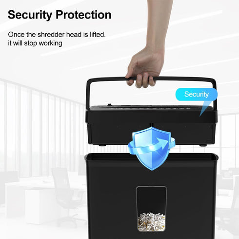 woolsche Home,5 2.38-Gallon Shredder,P-4 4-Mode Paper Shredder for Sheet Desktop Cross Cut with Basket Security Level