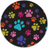 Non-Slip Round Mousepad, FINCIBO Multicolor Dog Paws Mouse Pad for Home, Office, Gaming Desk