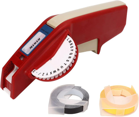 Fdit Embossing Label Maker, Clear Number Letter, One Hand Operation, Durable ABS for DIY Label Making