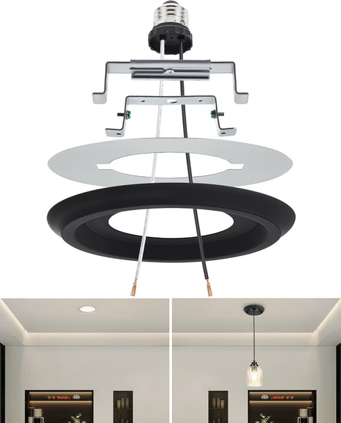 Luvkczc Recessed Can Light Conversion Kit for 5" and 6" Ceiling Fixtures