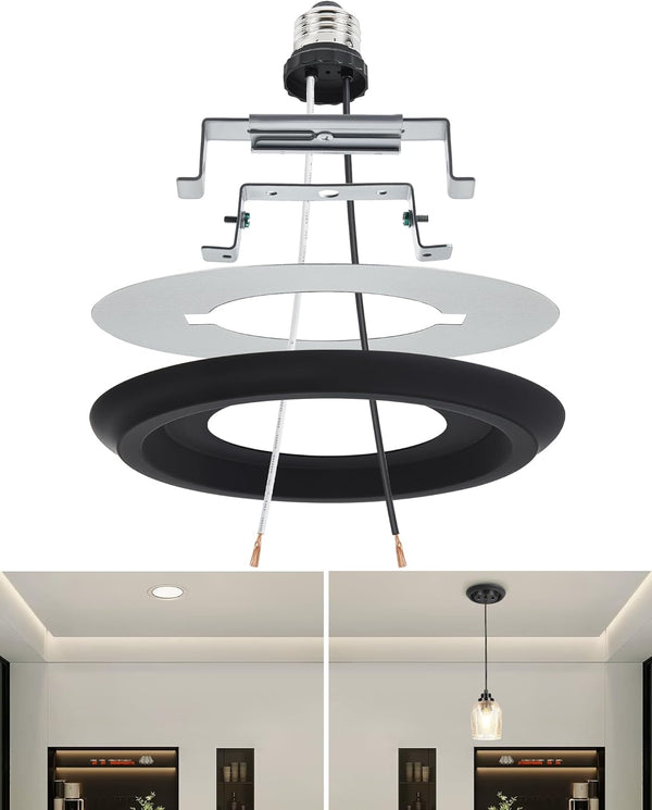 Luvkczc Recessed Can Light Conversion Kit for 5" and 6" Ceiling Fixtures