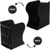 Adjustable Heavy Duty Retractable Metal Bookend for Desk, Large Black Desktop Bookshelf Organizer and Notebook Holder