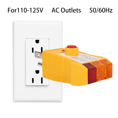 BTFO GFCI Outlet Tester, Standard US Receptacle Circuit Analyzer with Ground Fault Detection Auto Voltage Polarity
