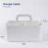 BLUE GINKGO Multipurpose Caddy Organizer - Stackable Plastic Caddy with Handle | Desk, Makeup, Dorm Caddy, Classroom Art Organizers (Made in Korea) - White by BLUE GINKGO
