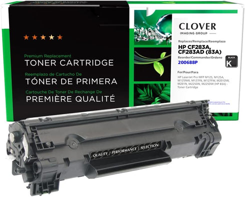 Clover Remanufactured Toner Cartridge Replacement for HP CF283A (HP 83A), Black, Page Yield: 21000