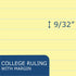 Roaring Spring Wide Recycled Landscape Legal Pads, College Rule, 11" x 9.5", 40 Sheets, 2 Pack