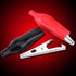 20pcs 28MM Metal Clip, Crocodile Electrical Clamp for Testing Probe Meter, Black & Red PVC Sleeve