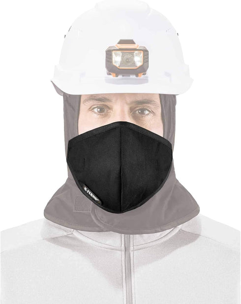 Ergodyne Women's 2-Layer Thermal Mouthpiece - Cotton Face Mask, Black, One Size