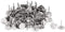 200Pcs Flat Head Upholstery Tacks - Home Furniture Decor Tack Upholstery Nails, Silver (11mmx17mm)